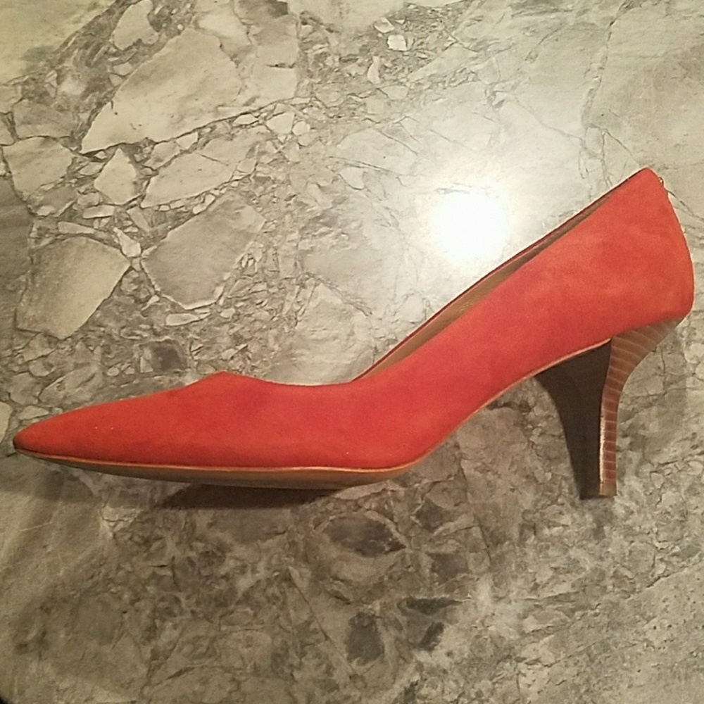 Coach red suede pumps